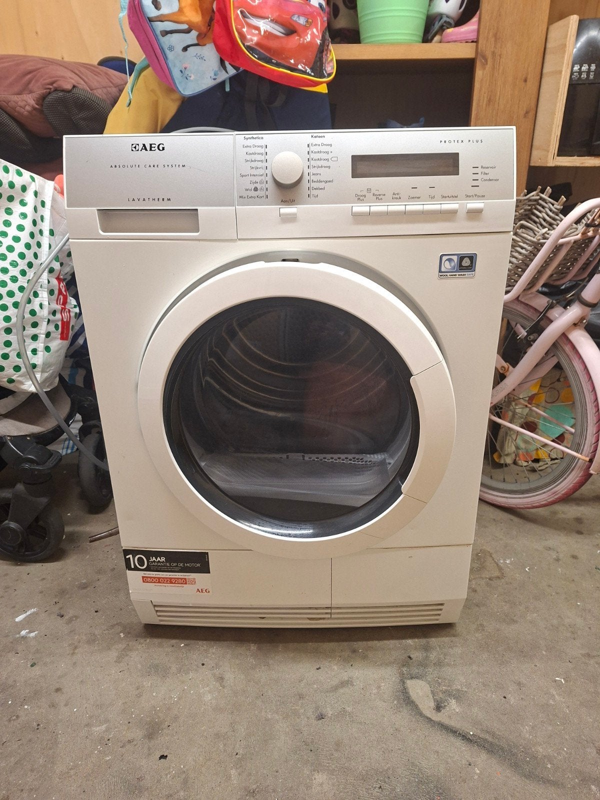 AEG droger, 6 tot 8 kg, Ophalen, Condens, 85 tot 90 cm