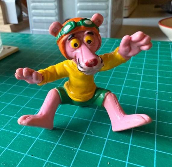 Pink Panther Piloot Coureur United Artists 1983, Verzamelen, Stripfiguren, Ophalen of Verzenden, Overige figuren, Gebruikt, Beeldje of Figuurtje