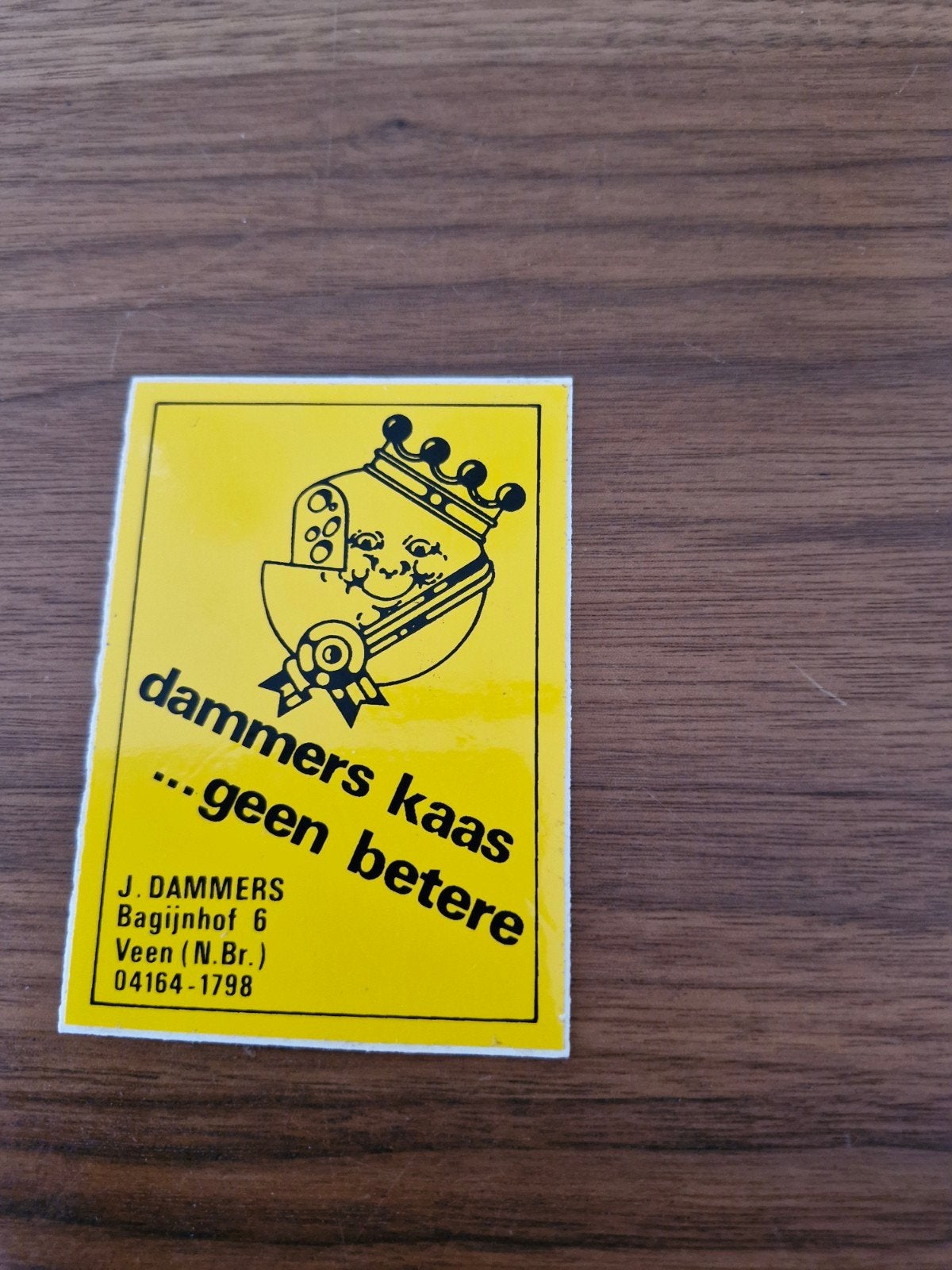 8574 Vintage Sticker: Dammers Kaas - Geen Betere, Ophalen of Verzenden, Nieuw, Bedrijf of Vereniging
