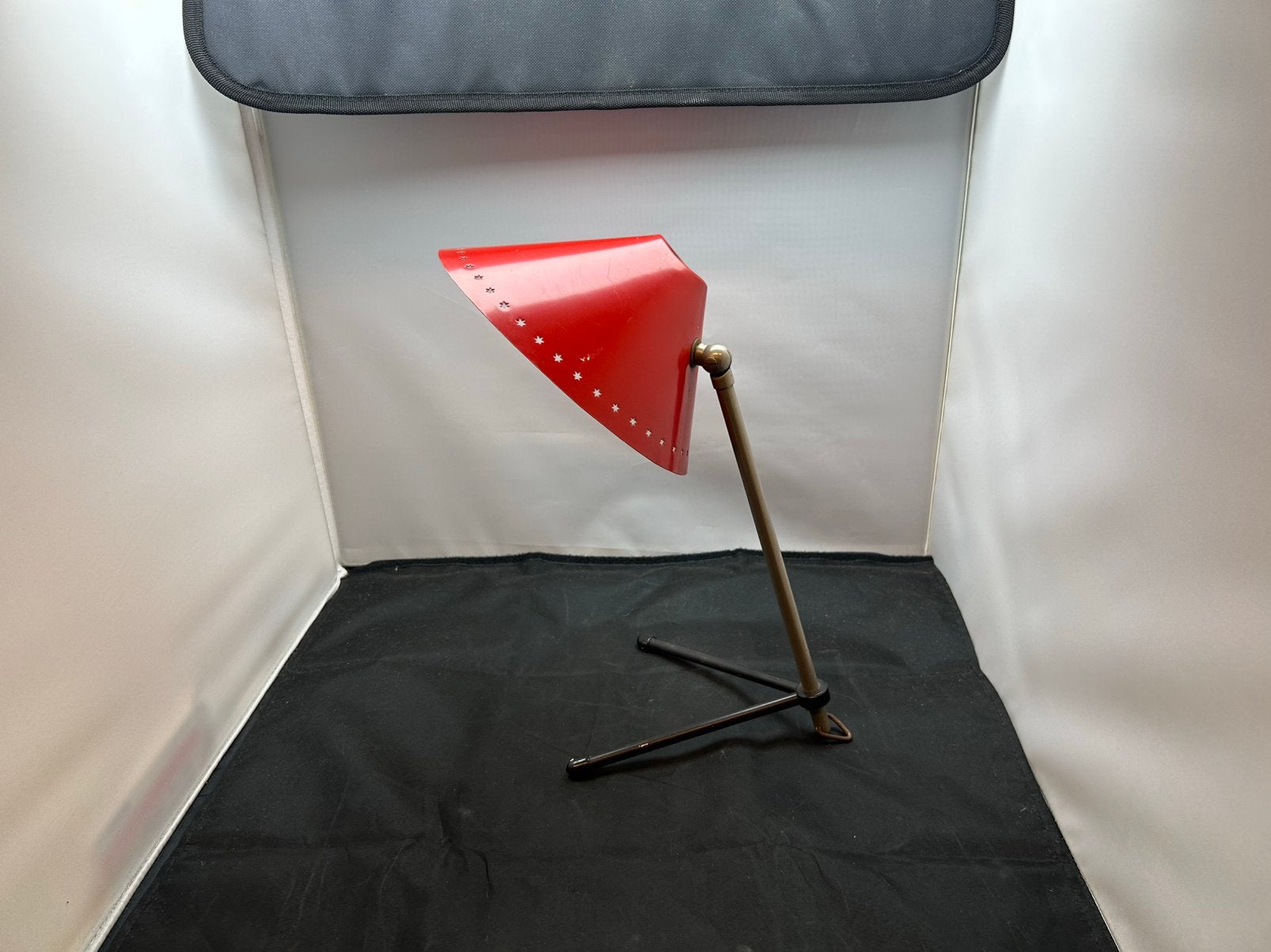 Vintage Hala Zeist 'Pinokkio' Lamp – H. Busquet Jaren 50, Rood, Ophalen, Zo goed als nieuw, Vintage