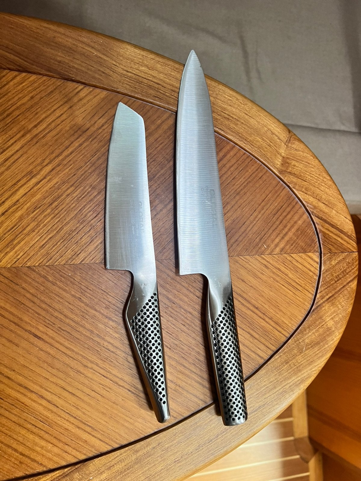 Global knife messen G2 GF33 GS5, Ophalen, Zo goed als nieuw, Rvs of Chroom
