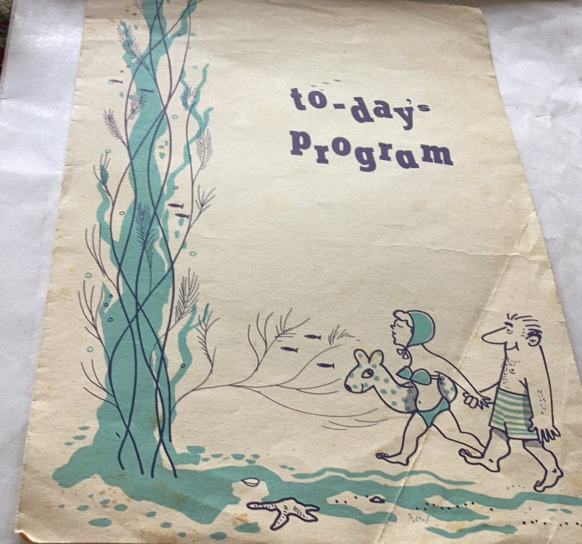 Holland Amerika Line programma uit 1965, Ophalen of Verzenden, Boek of Tijdschrift