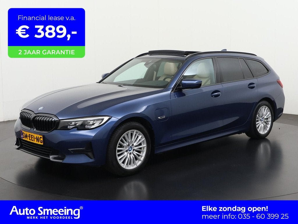 BMW 3 Serie Touring 320e Sport Line | Panoramadak | Trekhaak, Auto's, BMW, Gebruikt, 4 cilinders, Blauw, Plug-in hybride