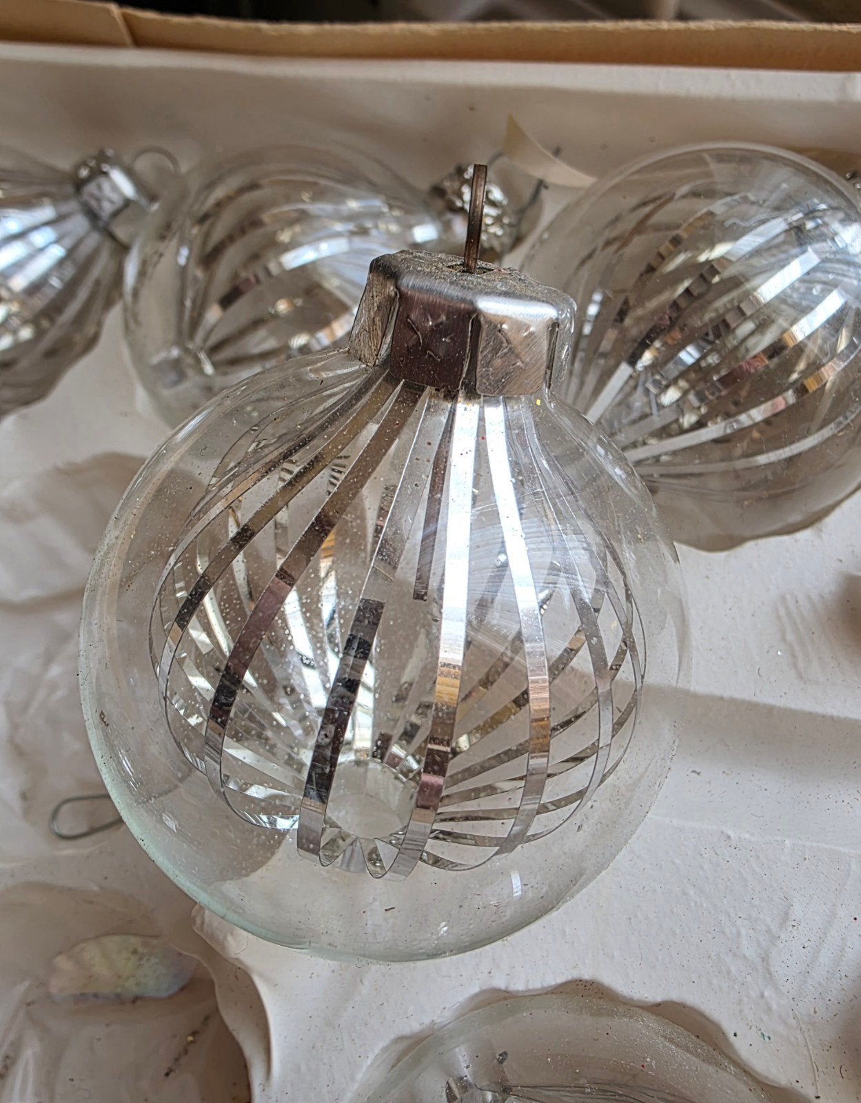 vintage kerstballen in orginele doos, Diversen, Ophalen of Verzenden