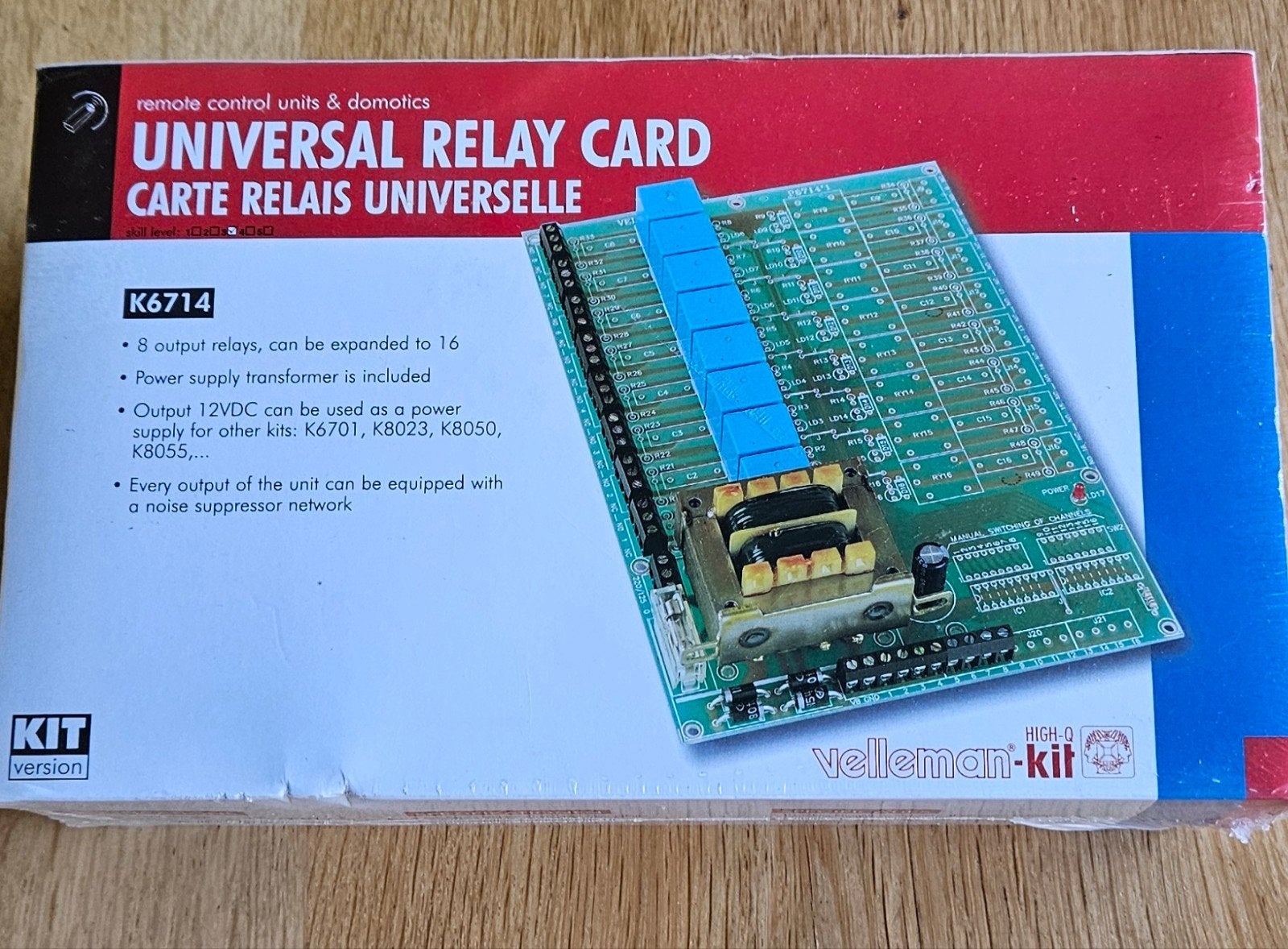 Nieuw! Velleman K6714 Universele Relaiskaart, Ophalen of Verzenden, Nieuw
