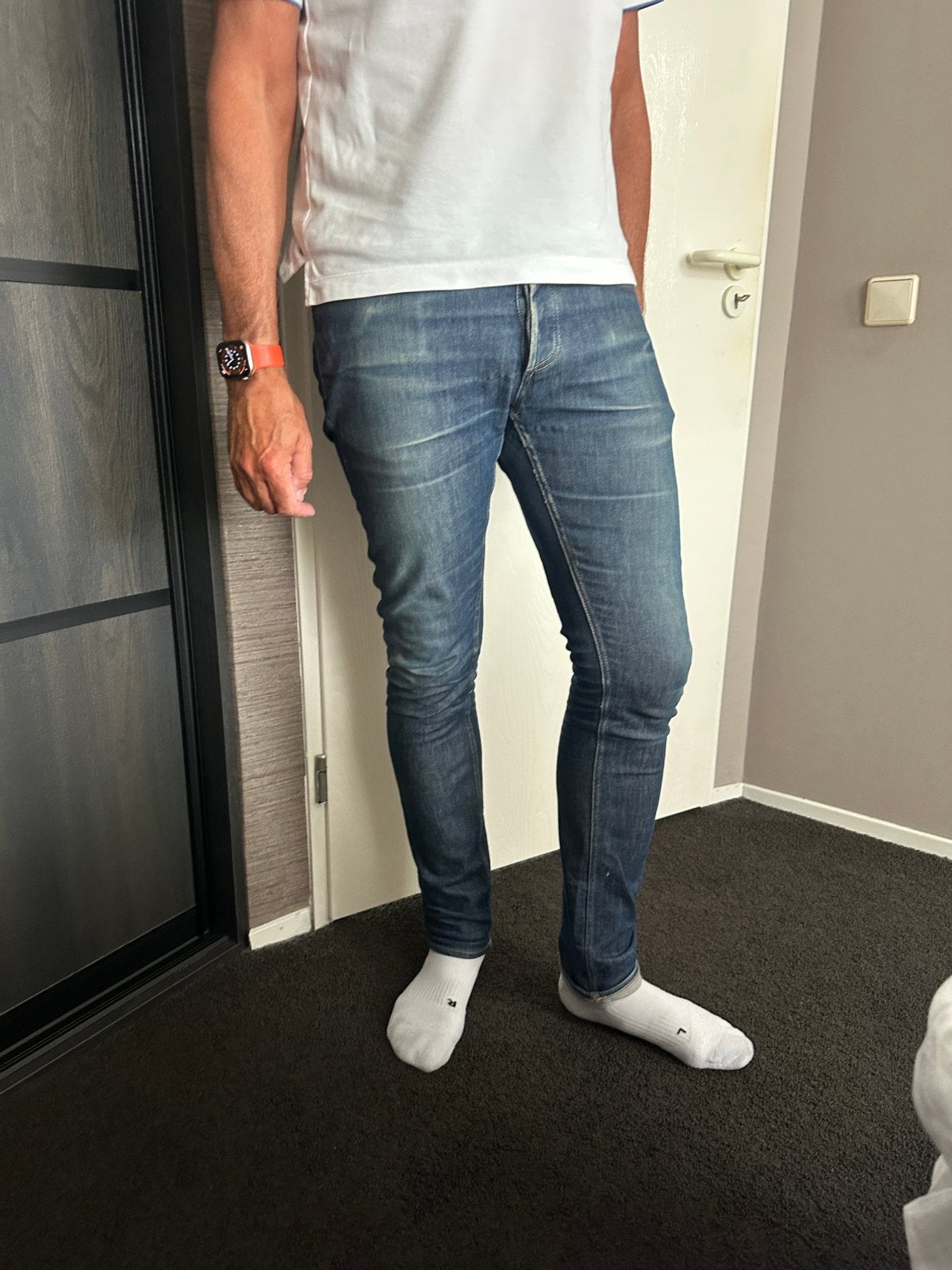 Denham jeans model Razor maat 33 Slim fit, Ophalen of Verzenden, Gedragen, Blauw, W33 - W34 (confectie 48/50)