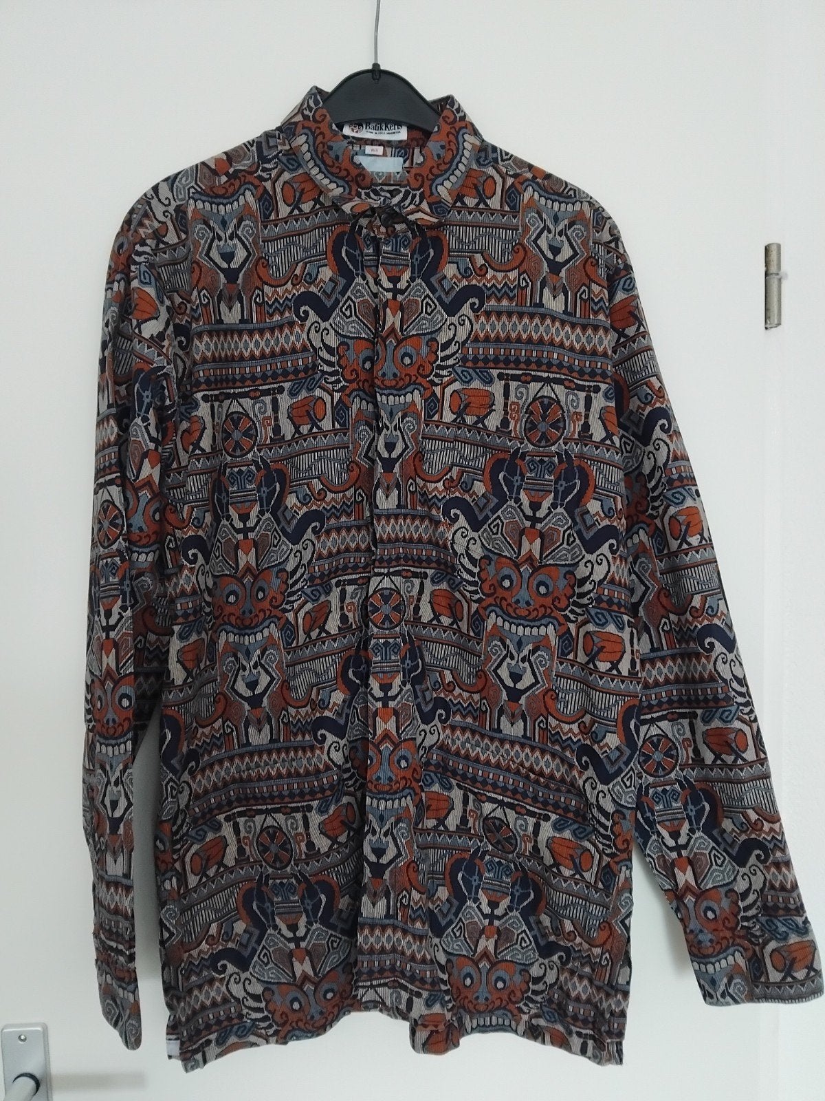 Batik Keras heren overhemd met etnische print, Meerkleurig, Batik Keras, Ophalen of Verzenden, Zo goed als nieuw