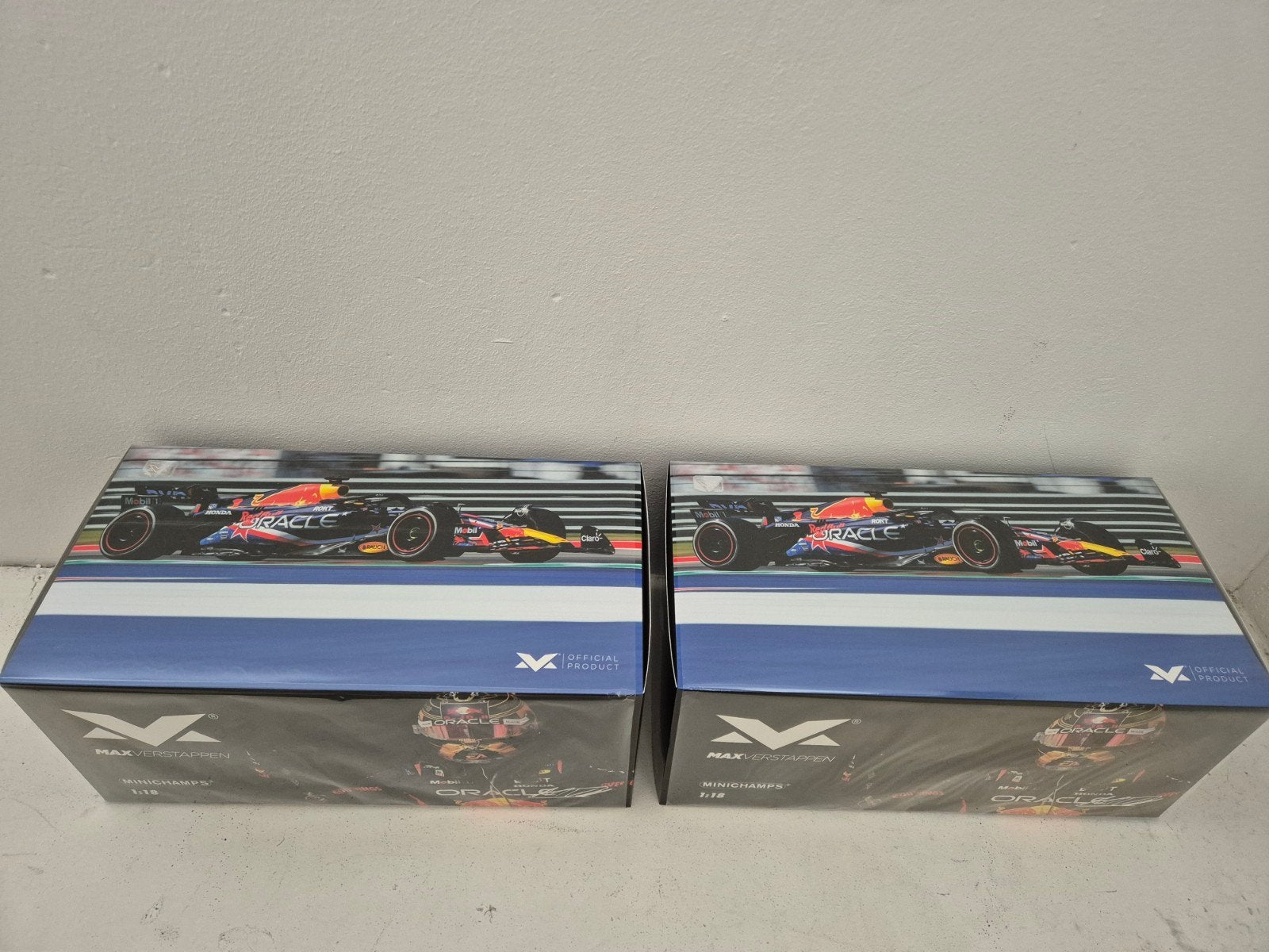 2X MAX VERSTAPPEN 1:18 SPECIAL LIVERY RB19 AUSTIN TEXAS 2023, Ophalen, Nieuw, Auto, MiniChamps