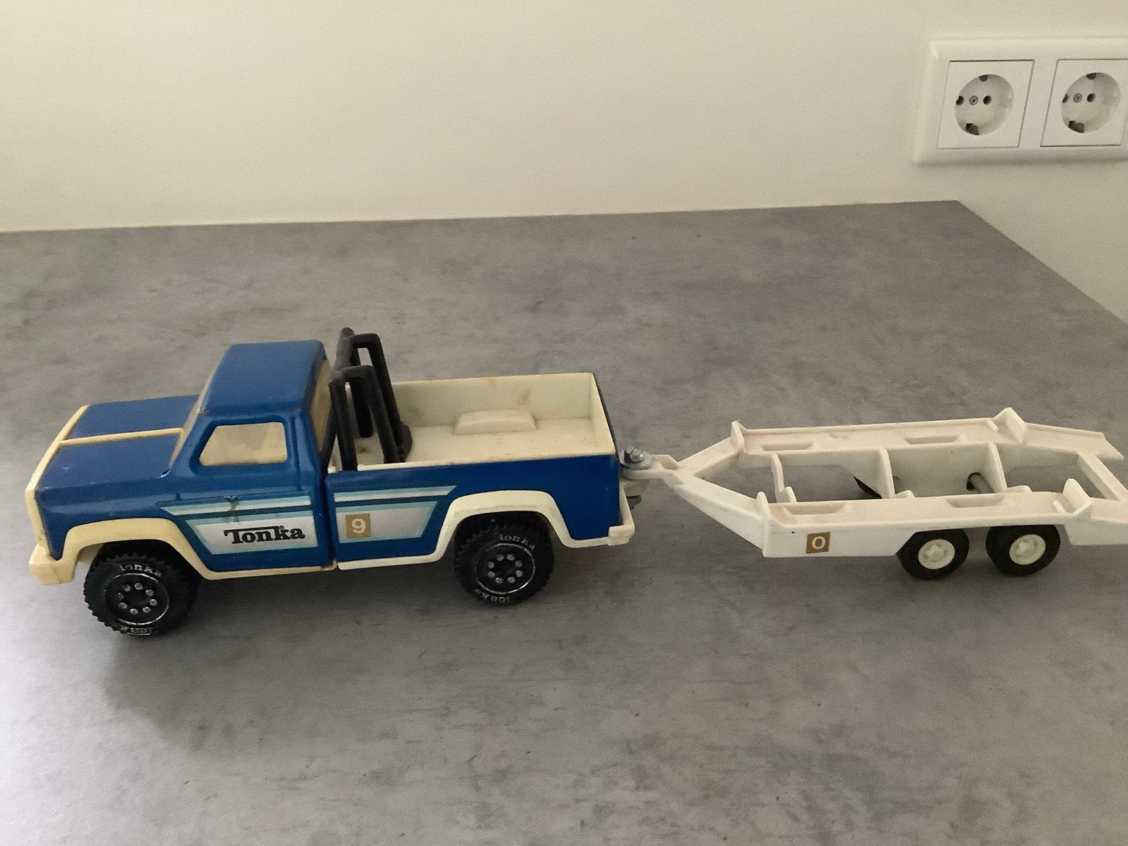 Tonka Jeep met aanhanger, Ophalen of Verzenden, Gebruikt