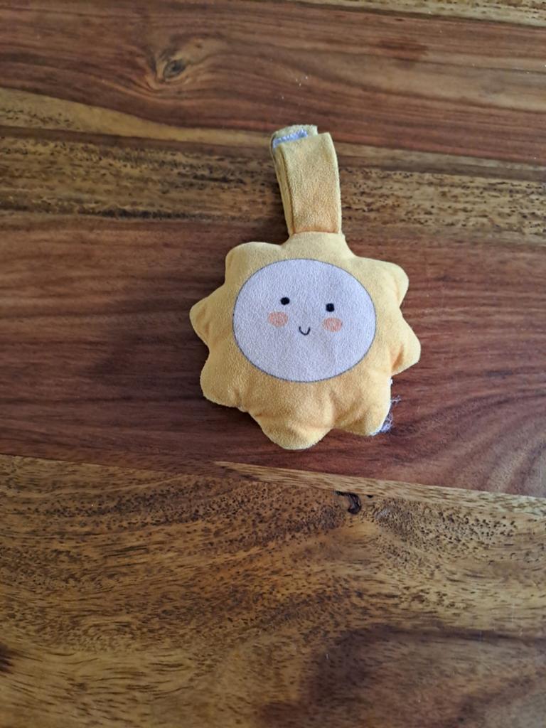 Zwart-wit babyboekje met dieren en zon knuffel, Ophalen, Zo goed als nieuw, Overige typen, Met geluid