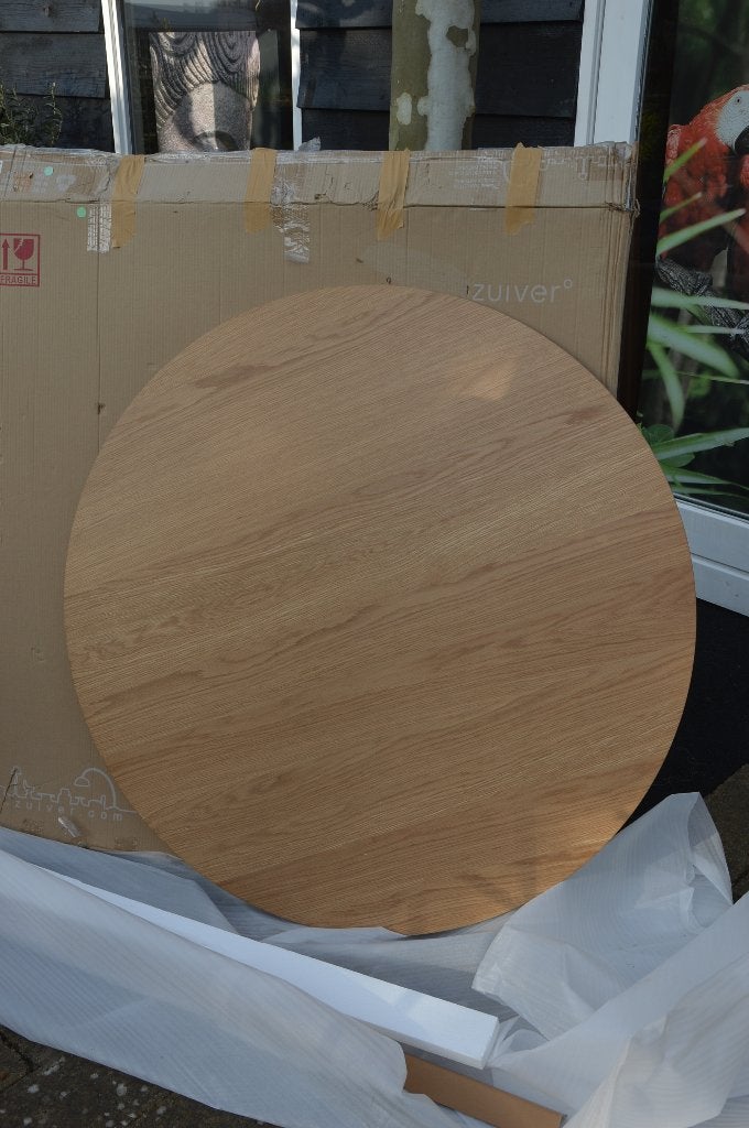 Rond tafelblad van Zuiver type Lotus Merk Zuiver Ø 120 cm, Huis en Inrichting, Ophalen, Nieuw, Tafelblad, 100 tot 150 cm