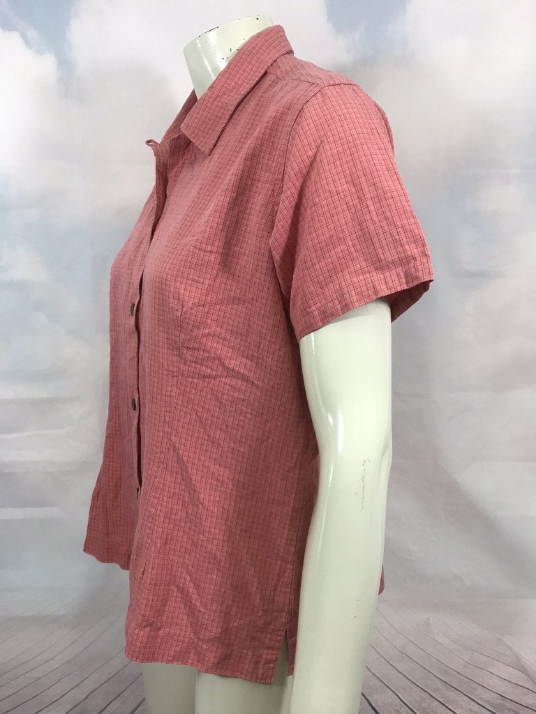 Columbia Sportswear roze geruite blouse maat L (3C4), Tweedehands verkoop, Ophalen of Verzenden, Roze, Tweedehands verkoop