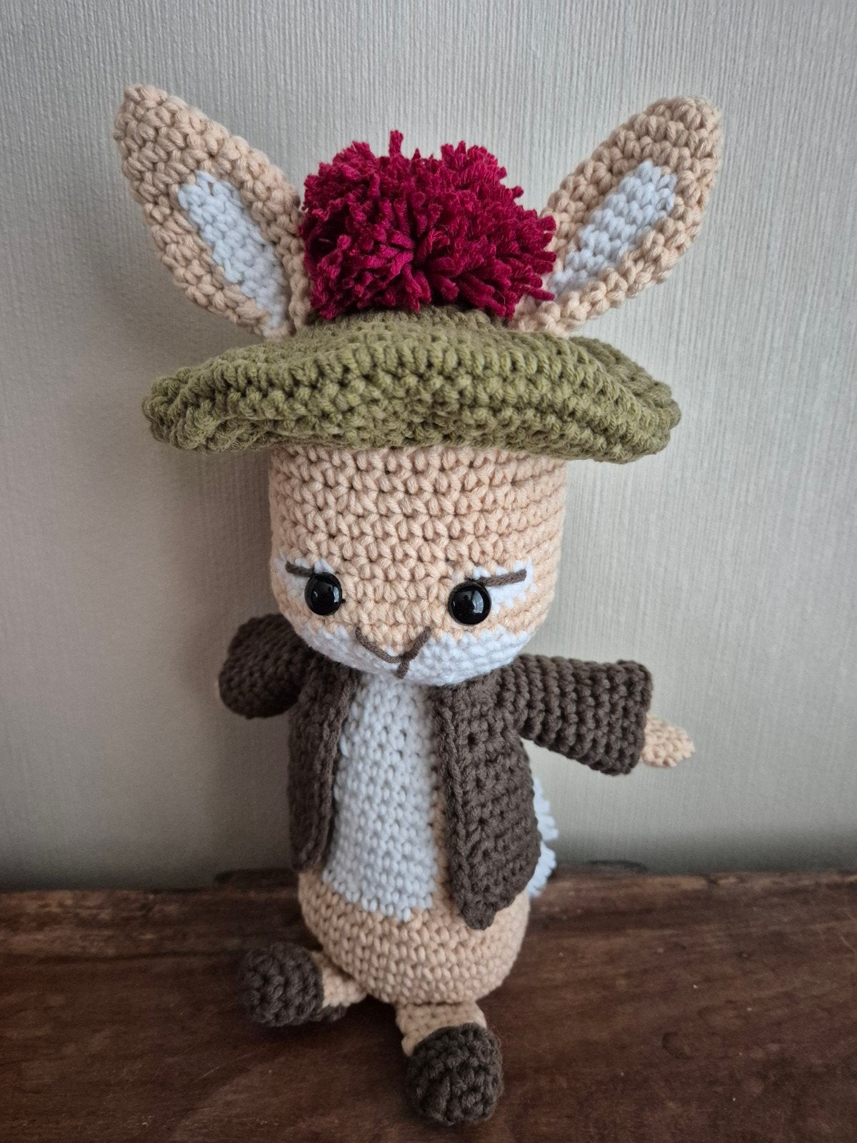 Gehaakte Benjamin Wollepluis - Vriendje van Pieter Konijn, Ophalen, Nieuw, Konijn, Klein (minder dan 20 cm)