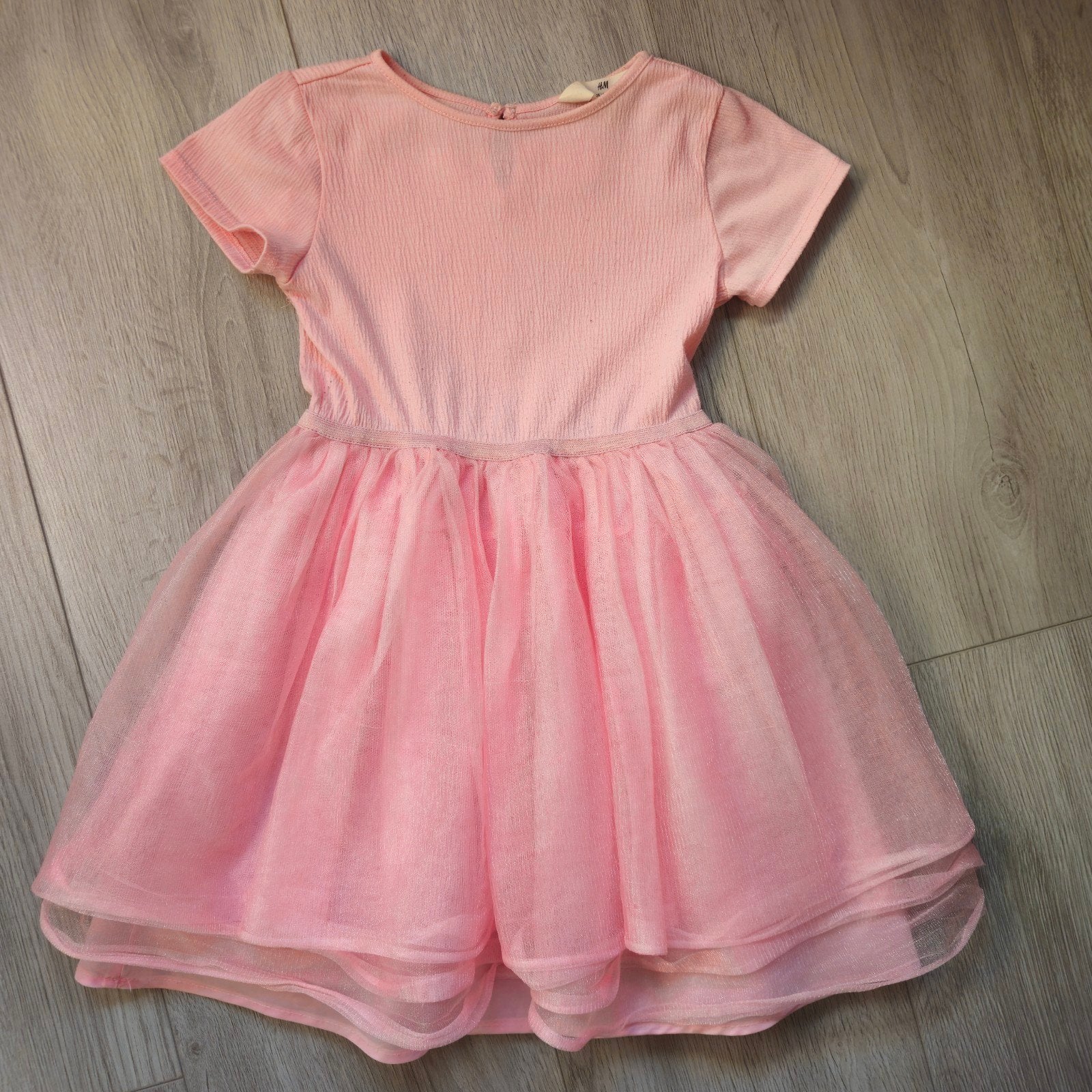 H&M Roze Jurk met Tule Rok - Maat 122/128, Ophalen of Verzenden, H&M, Meisje, Jurk of Rok
