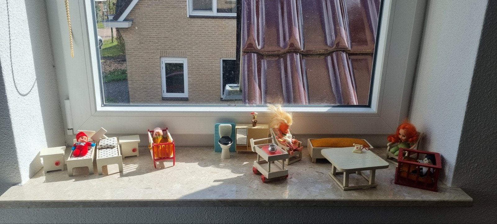 Vintage poppenhuis meubeltjes en accessoires, Ophalen of Verzenden