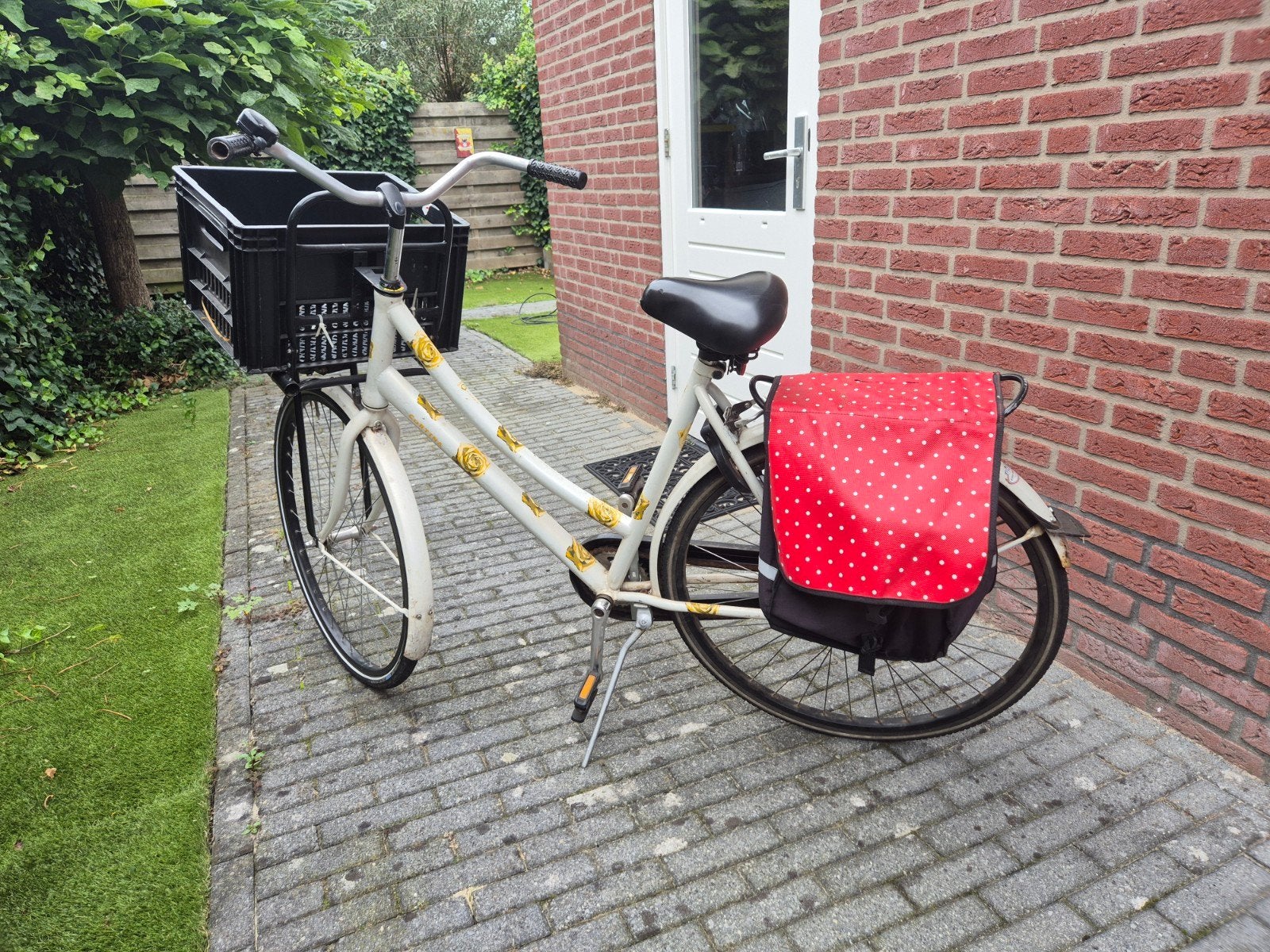 Cortina transportfiets met krat en fietstassen, Velgrem, Versnellingen, Ophalen, Overige merken