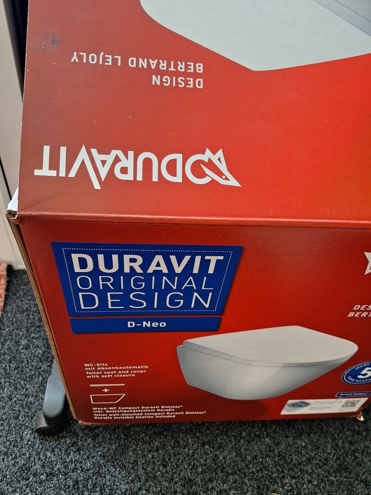 Duravit D-Neo wandcloset randloos met softclose zitting, Ophalen of Verzenden
