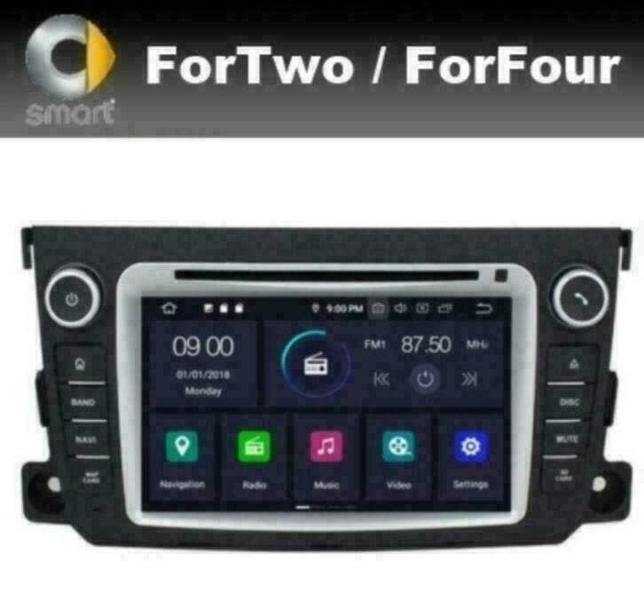 Smart fortwo 10-15 radio navigatie android 10 wifi dab+ 64gb, Auto diversen, Ophalen of Verzenden, Nieuw