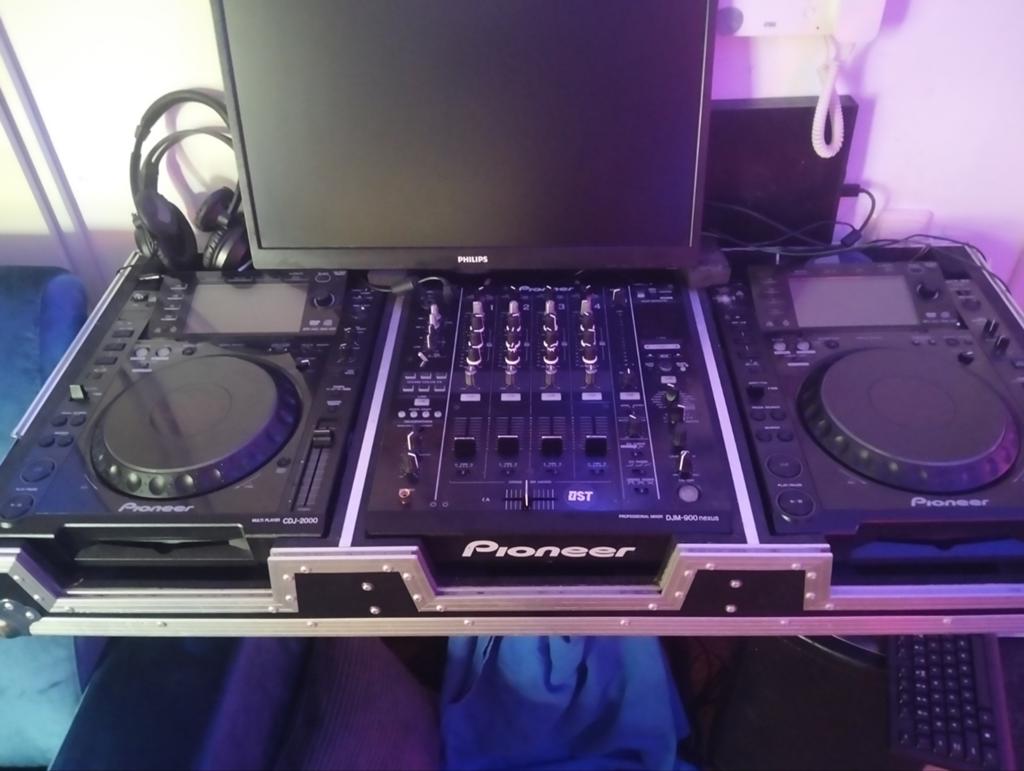 Pioneer DJ-set: 2x CDJ-2000, DJM-900 Nexus + Flightcase, Ophalen, Gebruikt, Dj-set, Pioneer