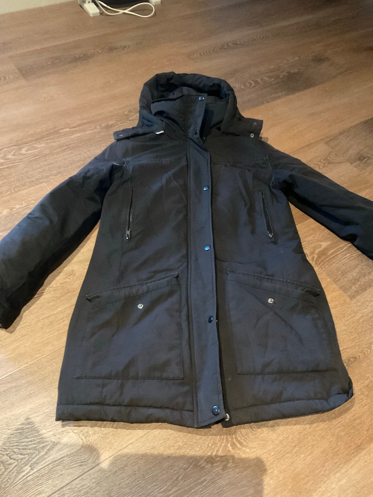 Zwarte Pimkie winterjas met capuchon, maat S, Ophalen of Verzenden, Gedragen, Maat 36 (S), Zwart