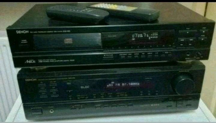 Denon set dra-295 receiver + cd speler dcd-695 + remote, Ophalen of Verzenden, Denon