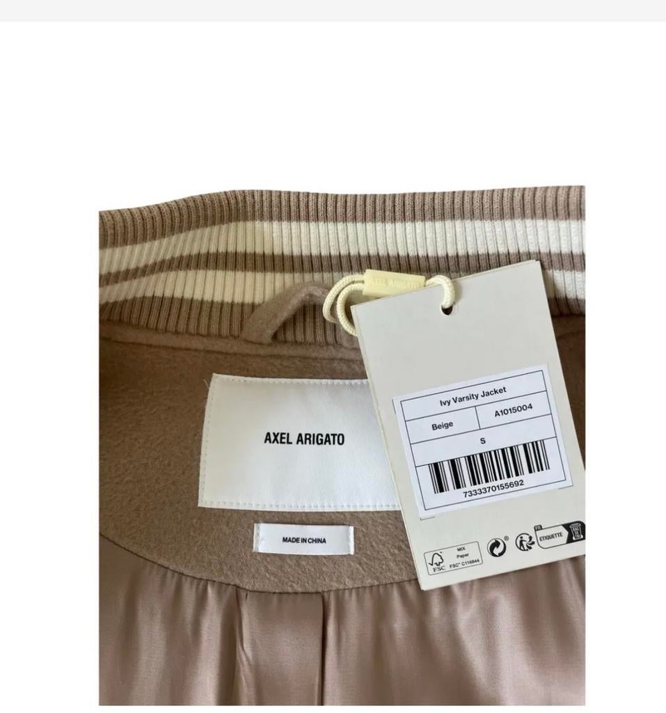 Axel Arigato Ivy Varsity Jacket - Beige Maat S, Ophalen of Verzenden, Nieuw, Maat 36 (S), Beige