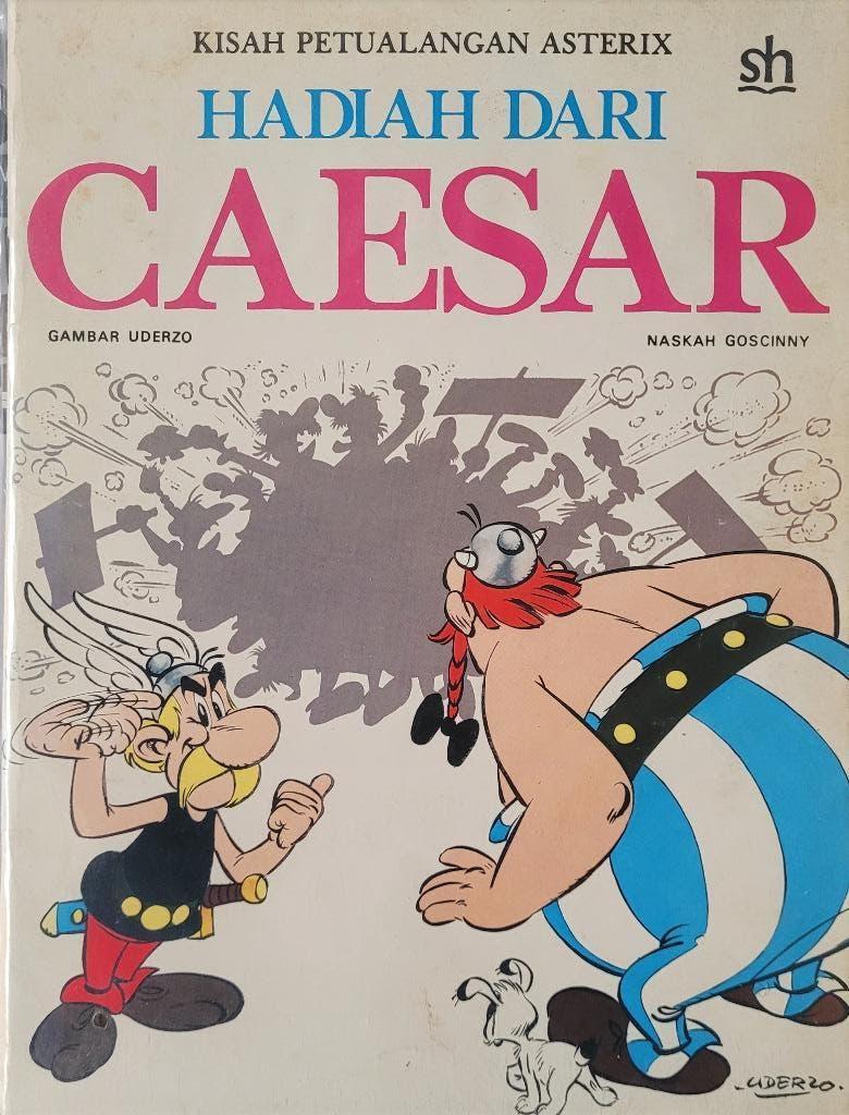 12 x ASTERIX & OBELIX in het Bahasa Indonesia (Maleis), Eén stripboek, Ophalen of Verzenden, Zo goed als nieuw, Uderzo & Goscinny