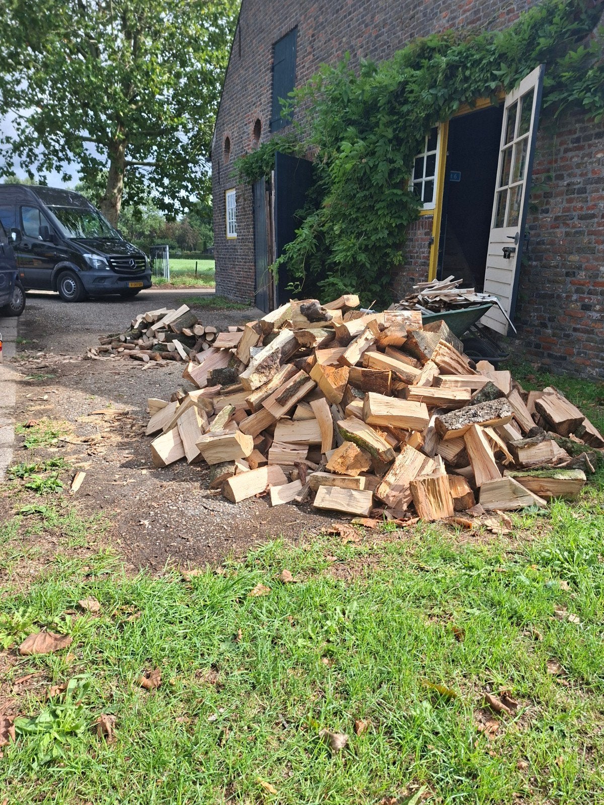 kachelhout mix eik, berk, esdoorn, Tuin en Terras, Minder dan 3 m³, Ophalen of Verzenden, Eikenhout, Blokken