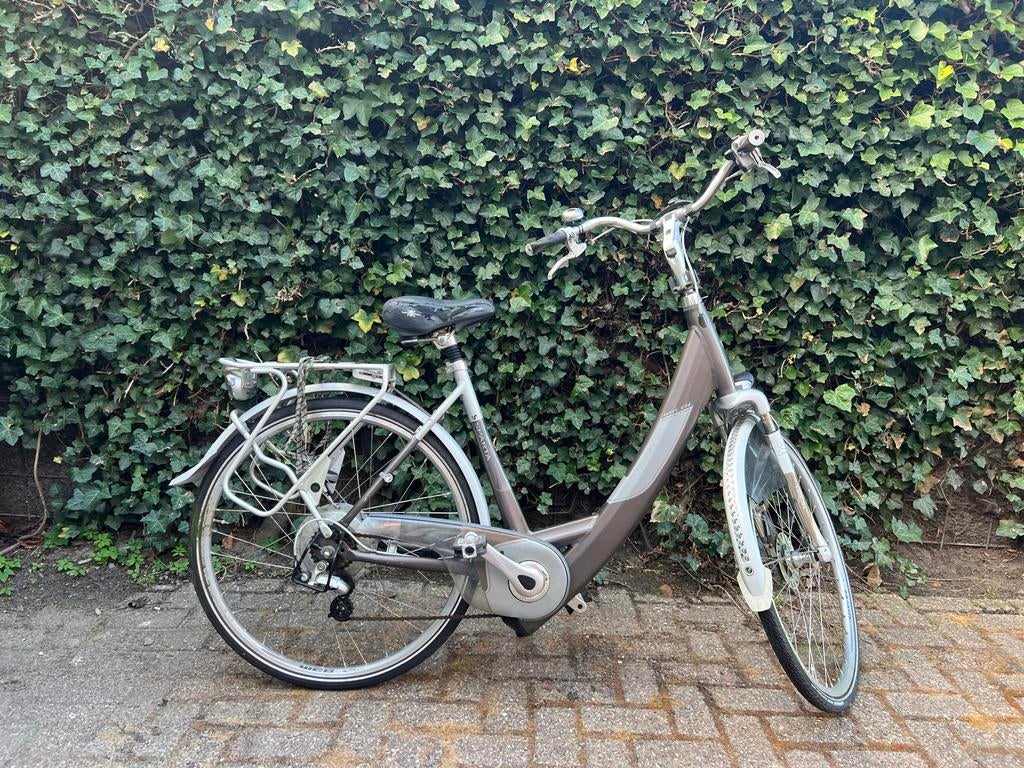 Sparta damesfiets, omgebouwd van e-bike, Ophalen, Sparta, Versnellingen, 53 tot 56 cm