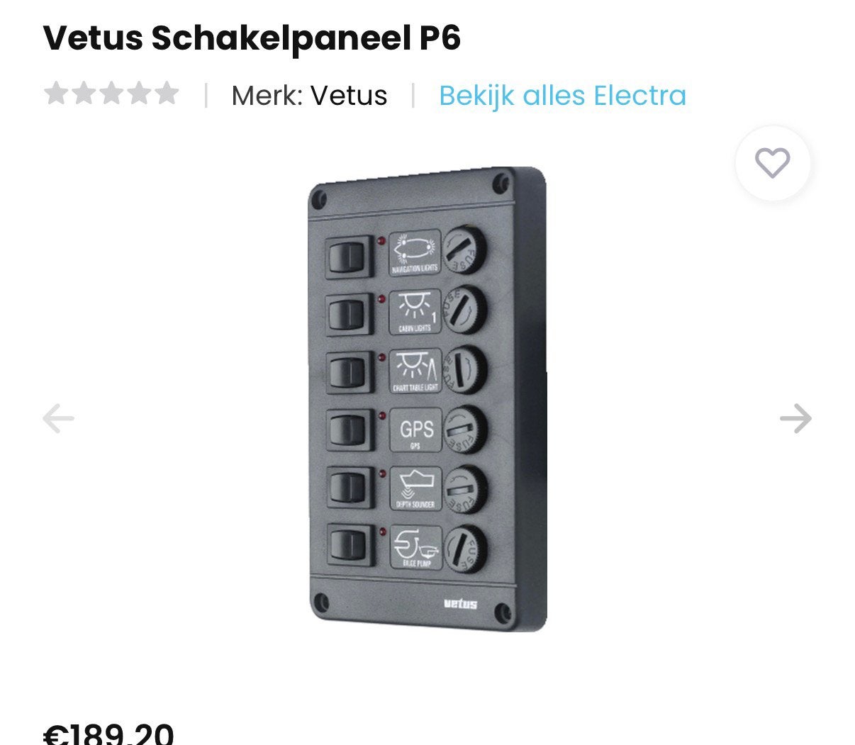 3x Vetus schakelpaneel P6 nieuw, Ophalen, Nieuw, Motor en Techniek