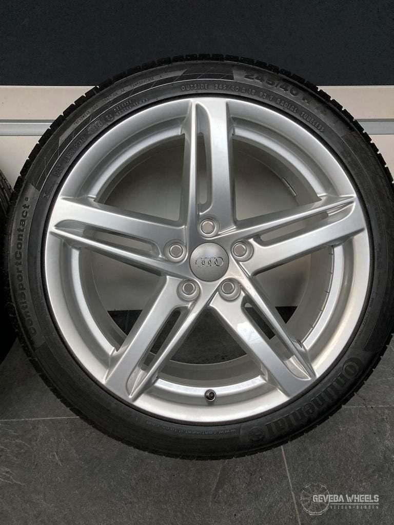 18'' originele Audi A4 B8 / B9 velgen + banden 5x112    8K0, 18 inch, -, -, Banden en Velgen