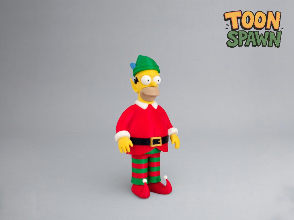 Elf Homer Beeld 23,5cm – Simpsons Kerst, Verzamelen, Beelden en Beeldjes, Nieuw, Fantasy, Ophalen of Verzenden