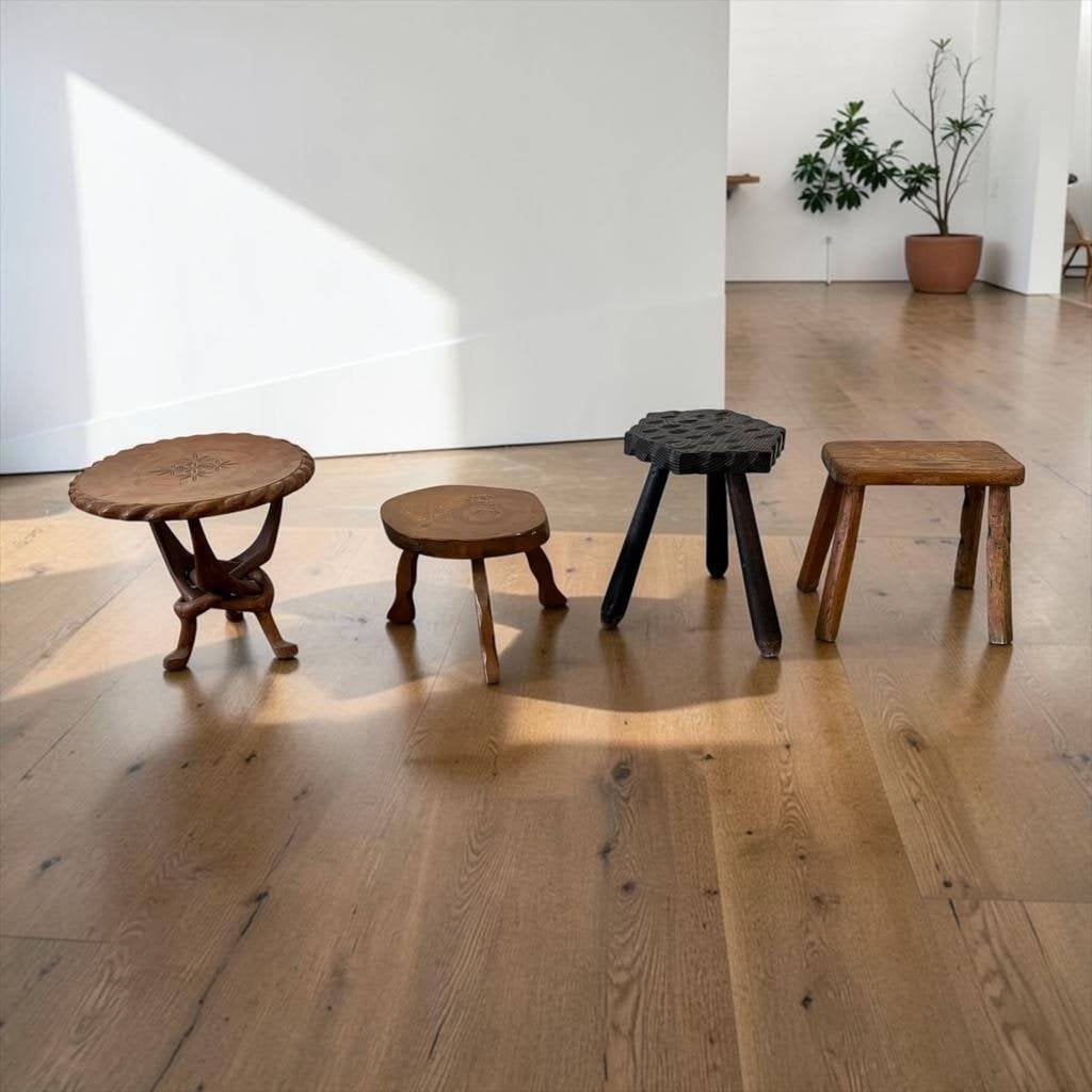 Vintage houten plantentafel / sidetable / pied de stal, Ophalen