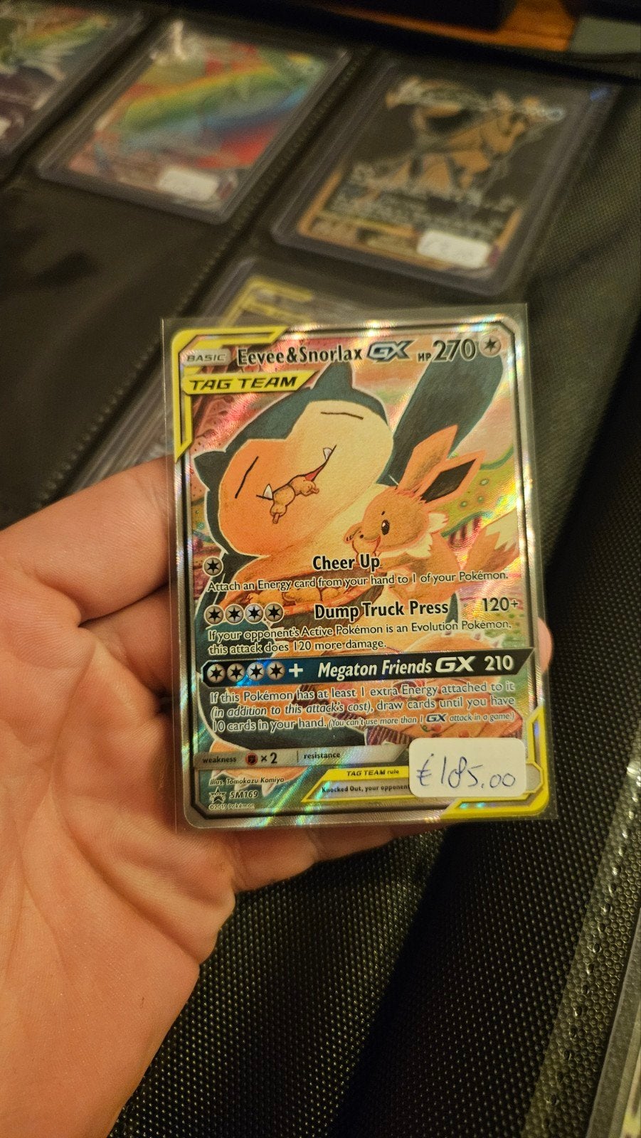 Eevee & Snorlax GX Pokemonkaart!, Ophalen of Verzenden, Zo goed als nieuw