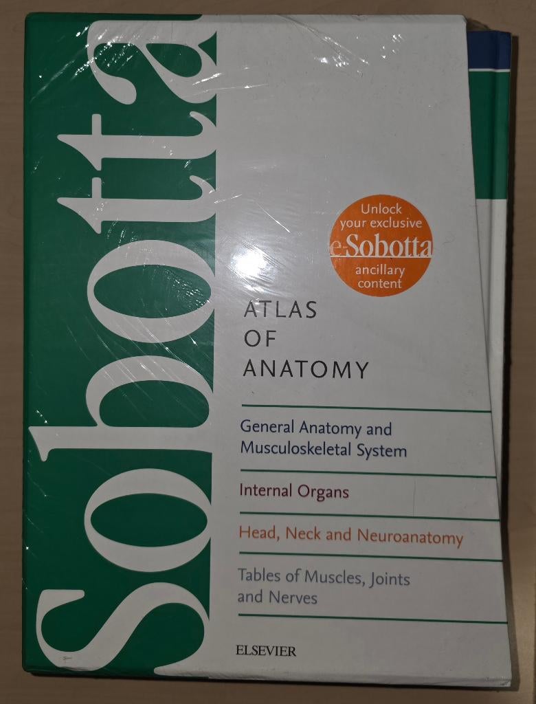 Sobotta Atlas of Anatomy (3 delen) 16th ed. - Sealed, Ophalen of Verzenden, Beta, Nieuw