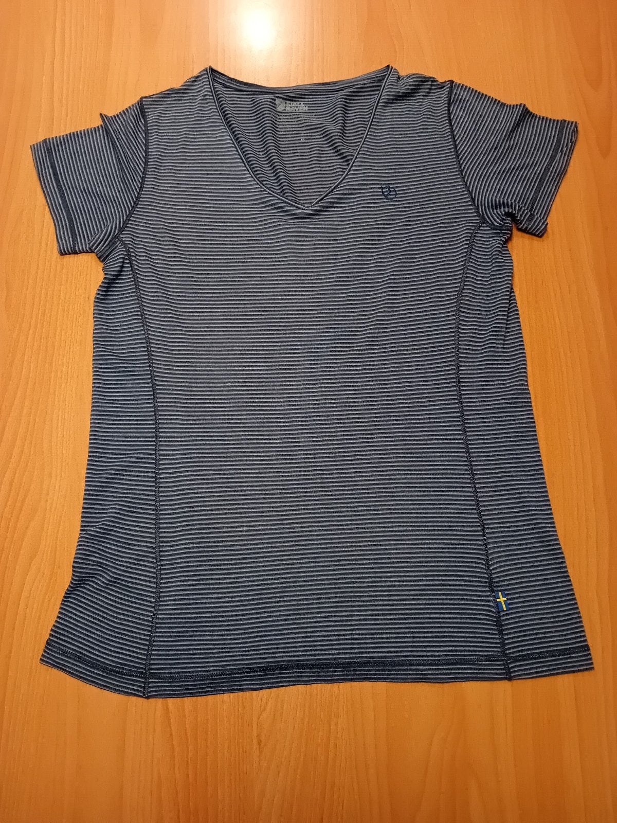 Tjallraven Abisko Co T-shirt dames fijn blauw streepje, Ophalen, Zo goed als nieuw, Blauw, Korte mouw