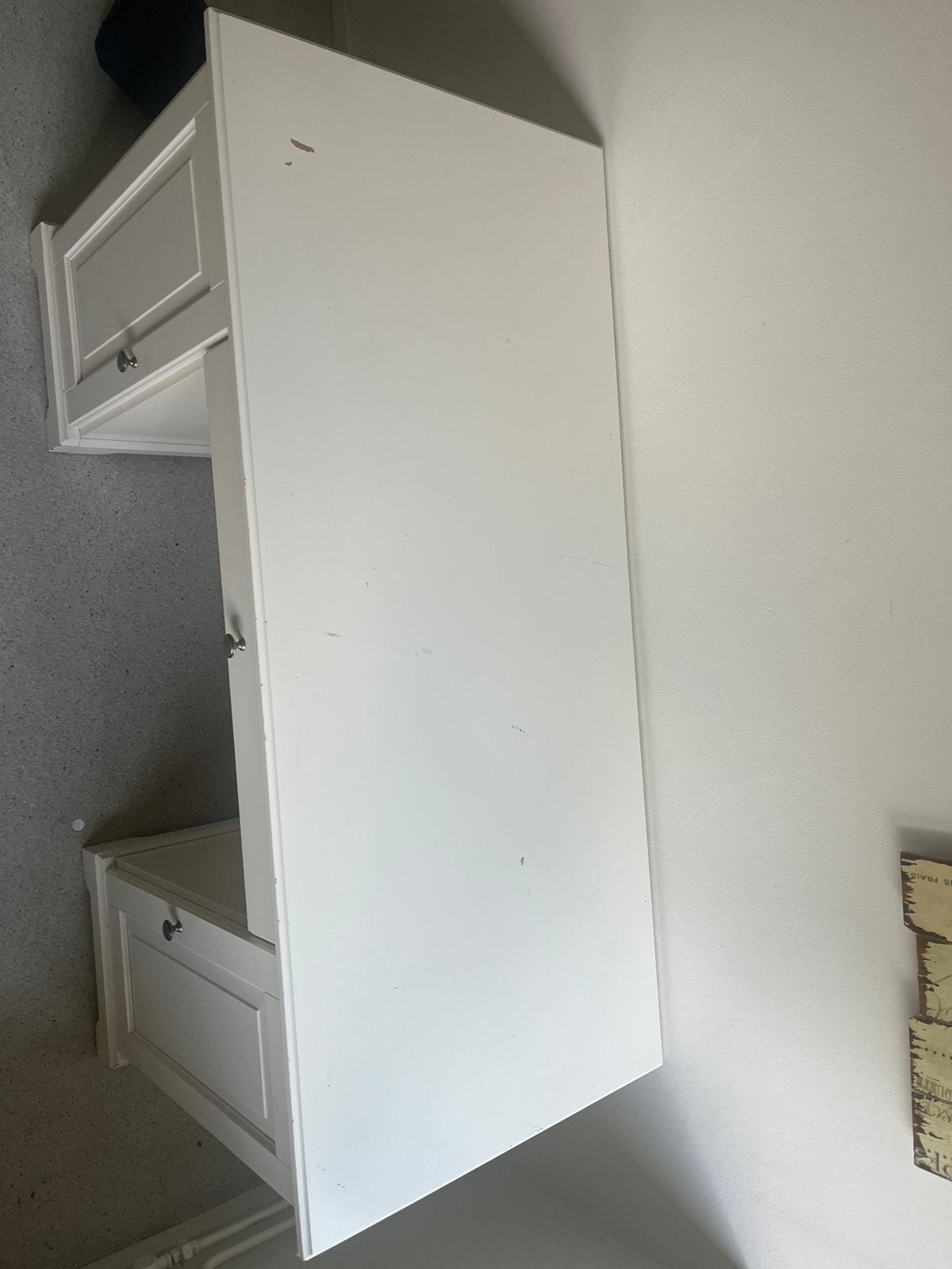 Ikea bureau, Ophalen of Verzenden, Gebruikt, Wit, Bureau-kast combinatie