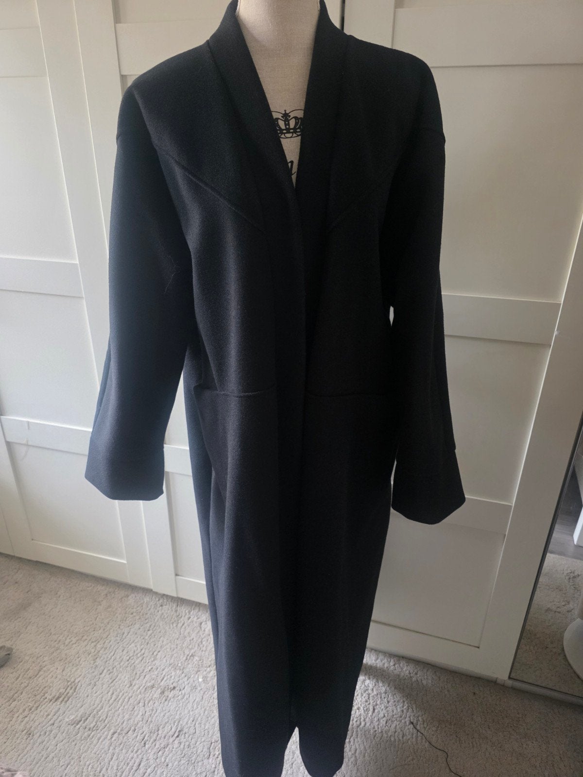 Zwarte oversized vest jas - One Size, Ophalen of Verzenden, Gedragen, Maat 46/48 (XL) of groter, Zwart