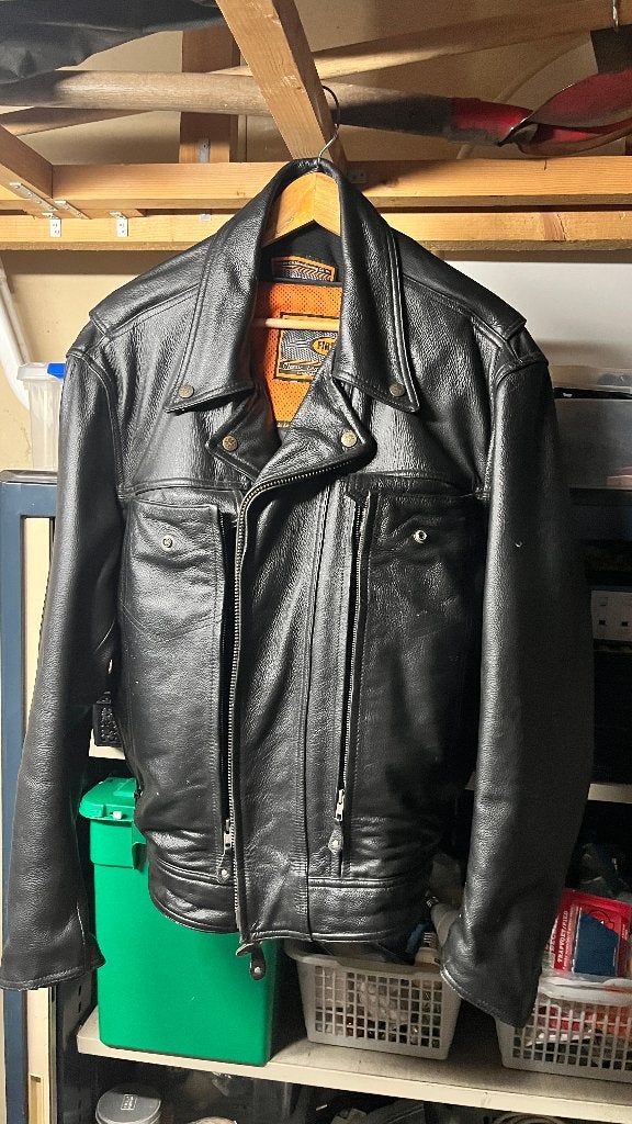 Leren zware motorjas XL met uitneembare wintervoering, Motoren, Ophalen, Heren, Tweedehands, First Classic