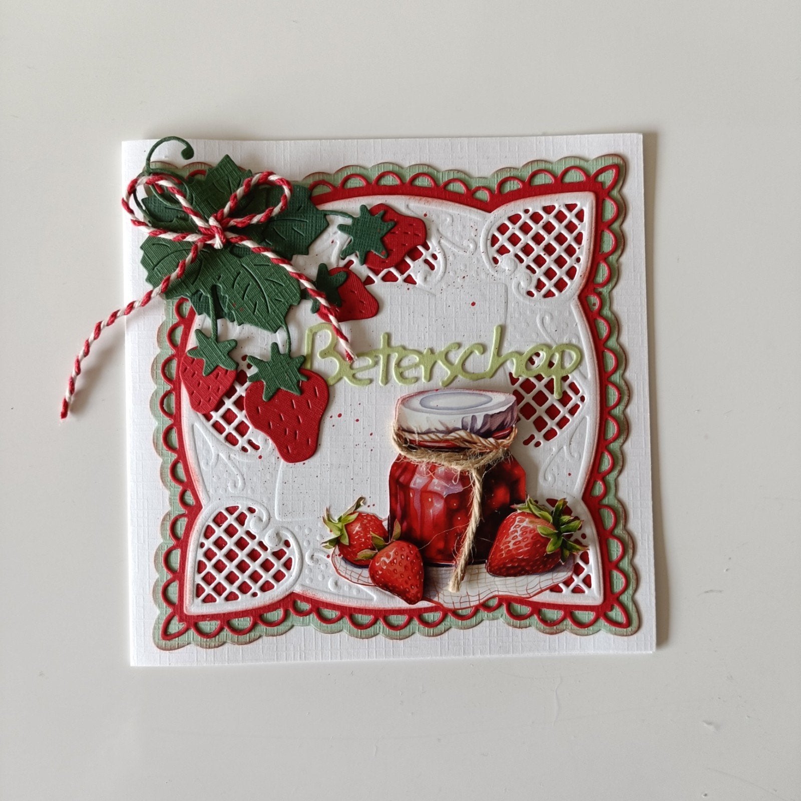 Beterschap Kaart met Aardbeien en Jam, Ophalen of Verzenden, Nieuw, Overige thema's, Overige typen