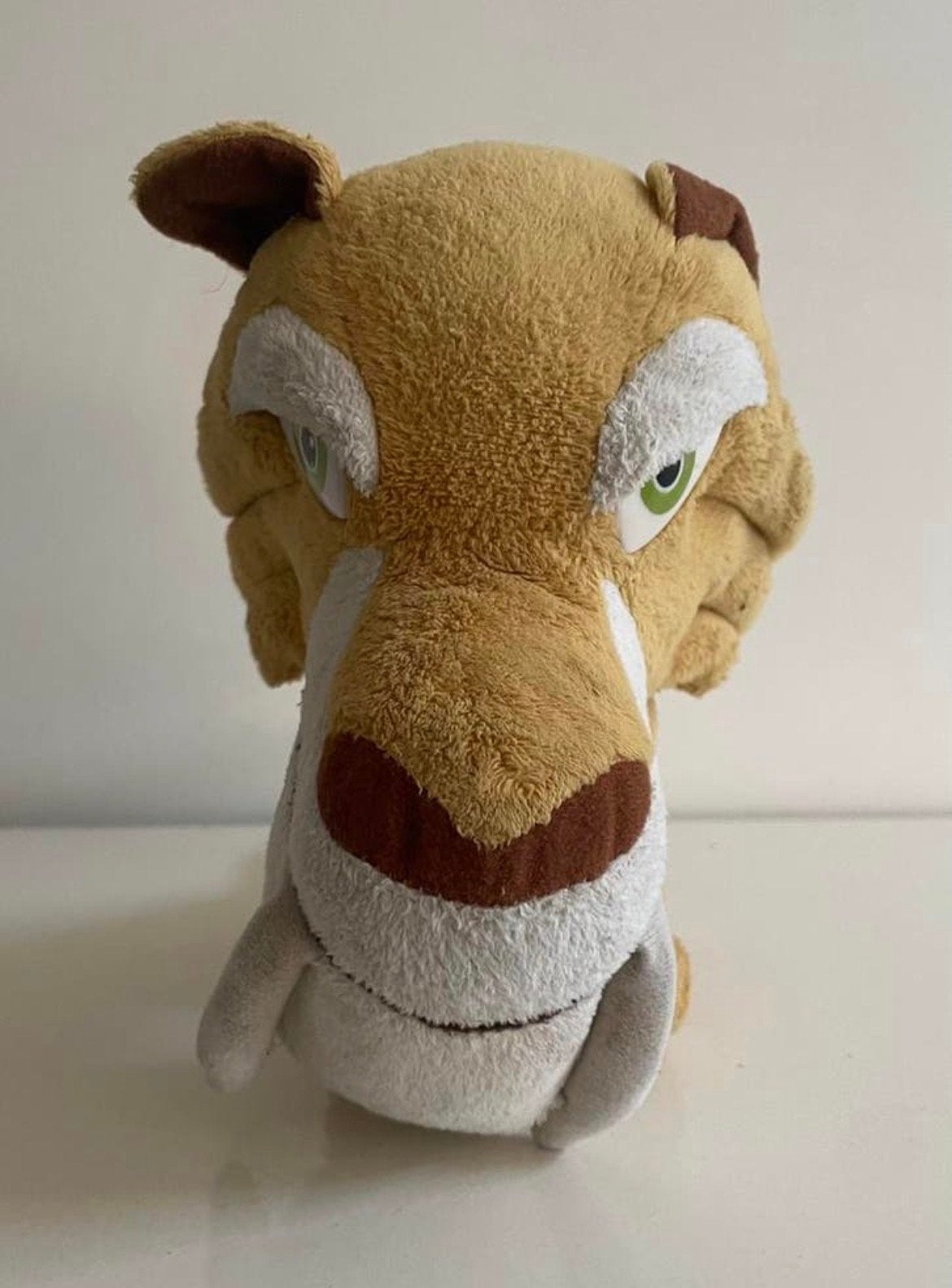 Ice Age Tijger knuffel Sabeltandtijger Diego Big Headz, Gebruikt, Overige merken, Overige karakters, Ophalen of Verzenden