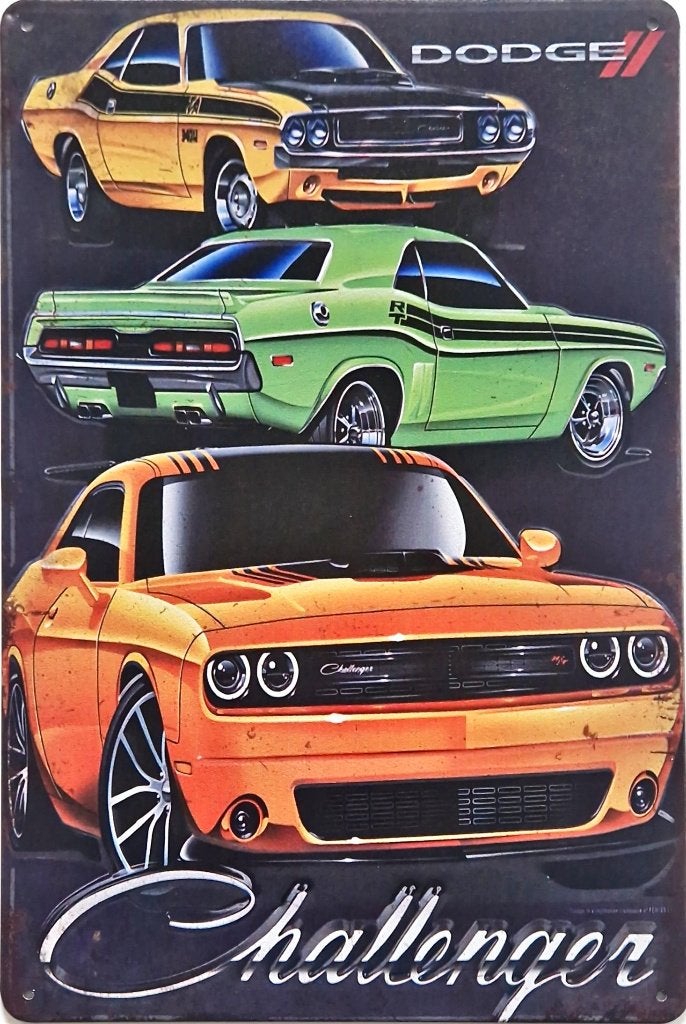 Wandbord,American Special car, Dodge Challenger, metaal deco, Ophalen of Verzenden, Nieuw, Metaal, Decoratieobject