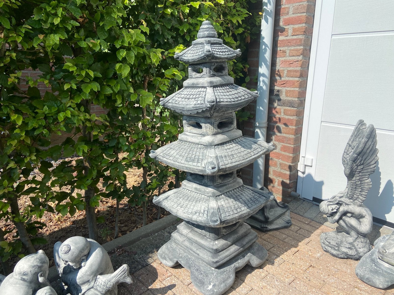 Japanse Pagode , hoogte 120cm, Tuin en Terras, Tuinbeelden, Ophalen, Nieuw, Beton, Overige typen