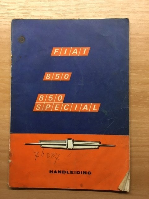 Handleiding Fiat 850 /850 Special - Origineel 1964 - 1973 NL, Ophalen of Verzenden