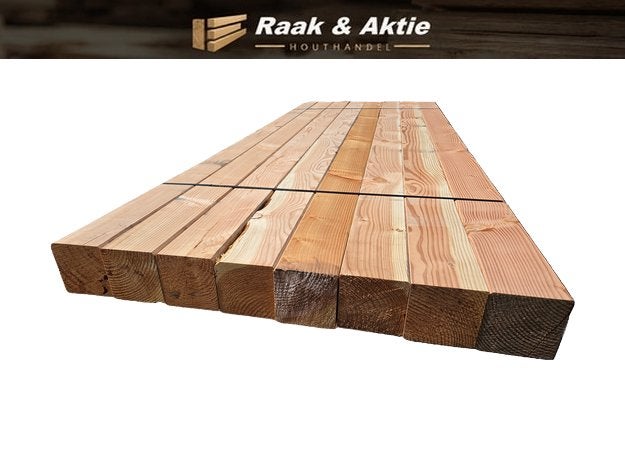 8 Douglas palen geschaafd 14x14 cm - 3.00 m lang  - nr: TB33, Ophalen, Nieuw, 250 cm of meer, Balken