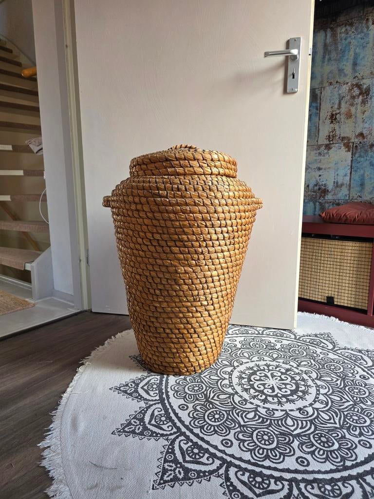 Grote mand van zeegras/rotan, Huis en Inrichting, Woonaccessoires | Schalen en Manden, Ophalen, Zo goed als nieuw, Rond, Riet