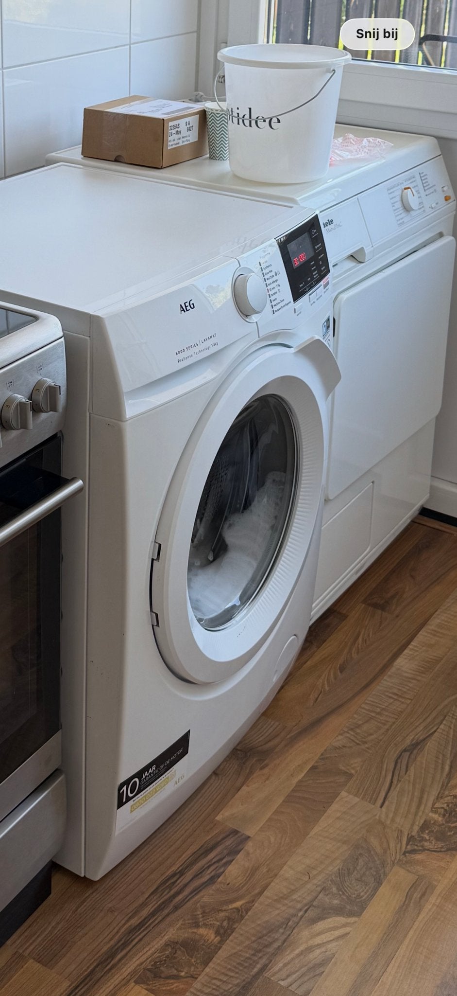 AEG 6000 Serie Lavasmat Voorlader Wasmachine, Ophalen, 1200 tot 1600 toeren, 10 kg of meer, Zo goed als nieuw