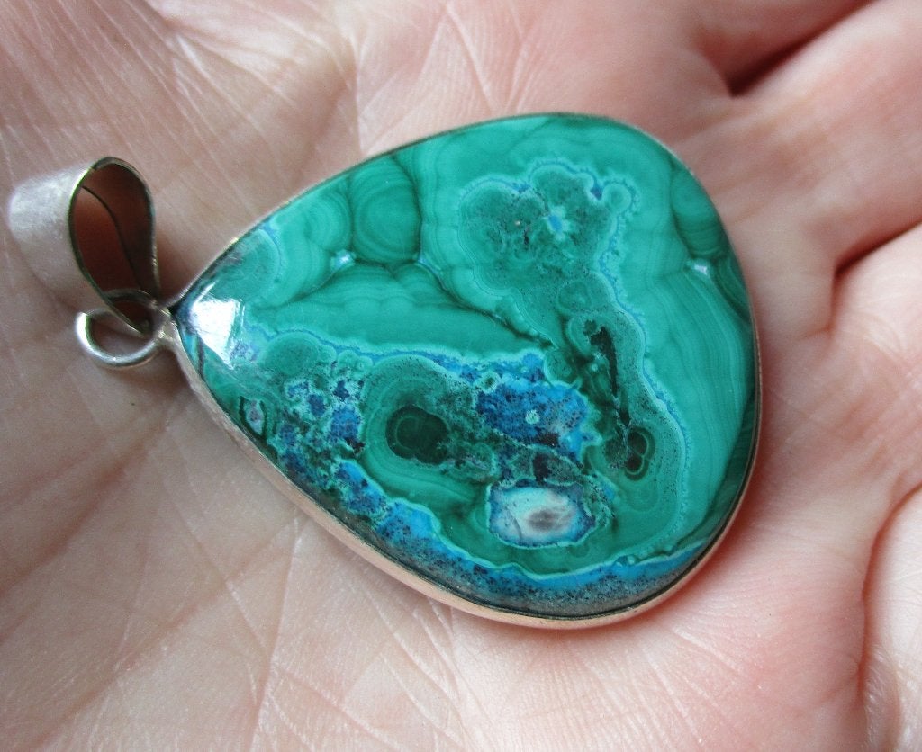 652/prachtige malachiet/chrysocolla hangers(meerdere foto's), Sieraden, Tassen en Uiterlijk, Kettinghangers, Nieuw, Ophalen of Verzenden