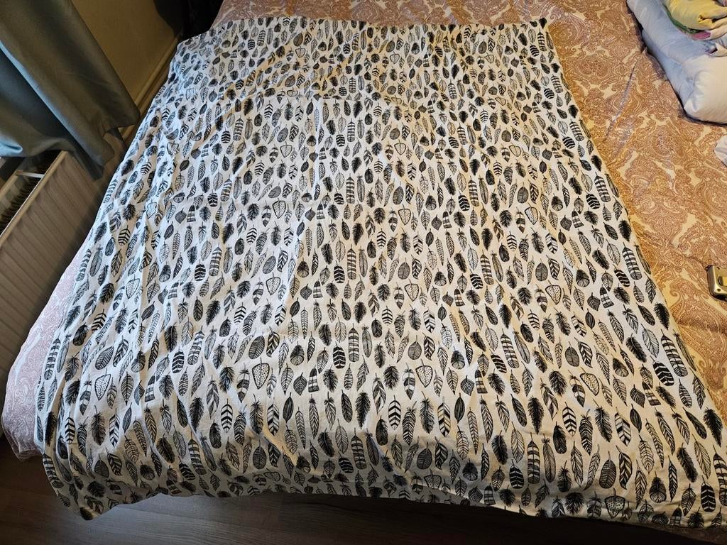 Peuter dekbedovertrek met verenpatroon 110x135cm, Ophalen of Verzenden, Gebruikt, Jongetje of Meisje, Dekbedovertrek