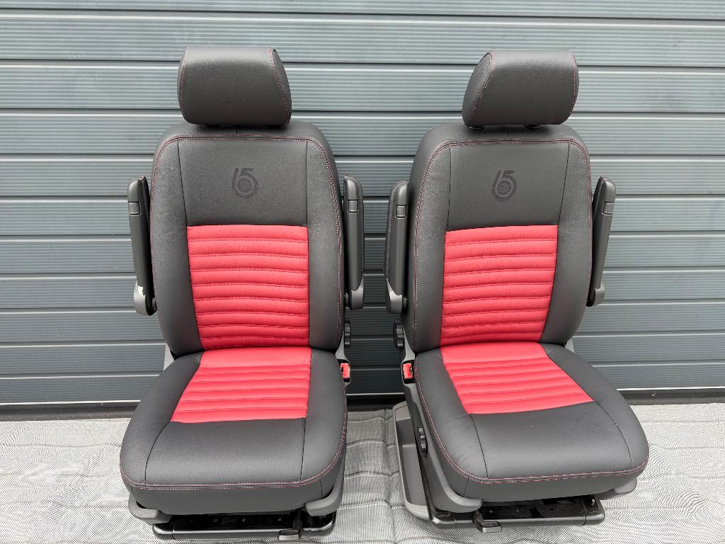 Voor stoelen met zwart Rood leder voor Transporter T5 T6, Auto-onderdelen, Ophalen, Nieuw, Volkswagen